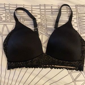 Aerie real Sunnie black lace bra